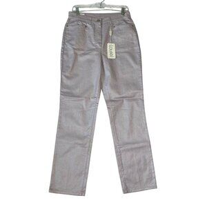 Laurèl Jeans Purple Shimmer‎ Straight Leg Jeans Size IT 40 US 4 NWT Vintage